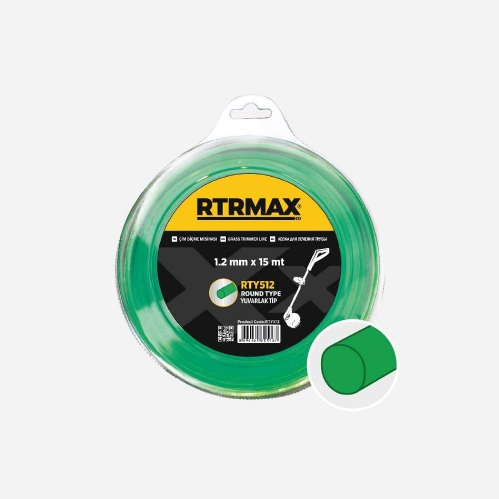 RTRMAX RTY516 Tırpan Misinası Yeşil Yuvarlak 1.6 Mm 15 Metre