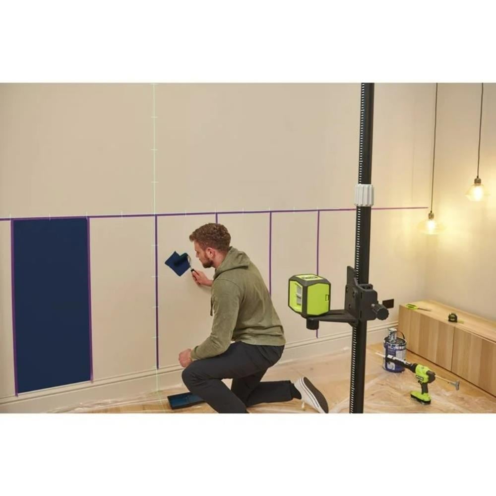 RYOBI RBCLLG2 Çapraz Lazer Metre Profesyonel Lazer Şakül 15 Metre Yeşil