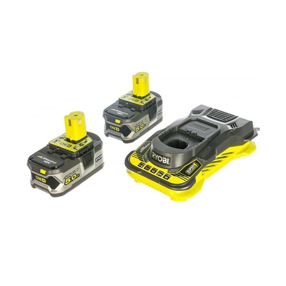 RYOBI RC18150-250 Yedek Akü ve Şarj Cihazı Seti - Çift Akü 18V Li-Ion 5Ah