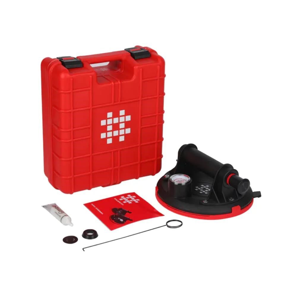 Shijing Tools P611 Hava Pompalı Basınç Ölçerli Vantuz - Cam Granit Seramik Ayna Taşıma Vantuzu