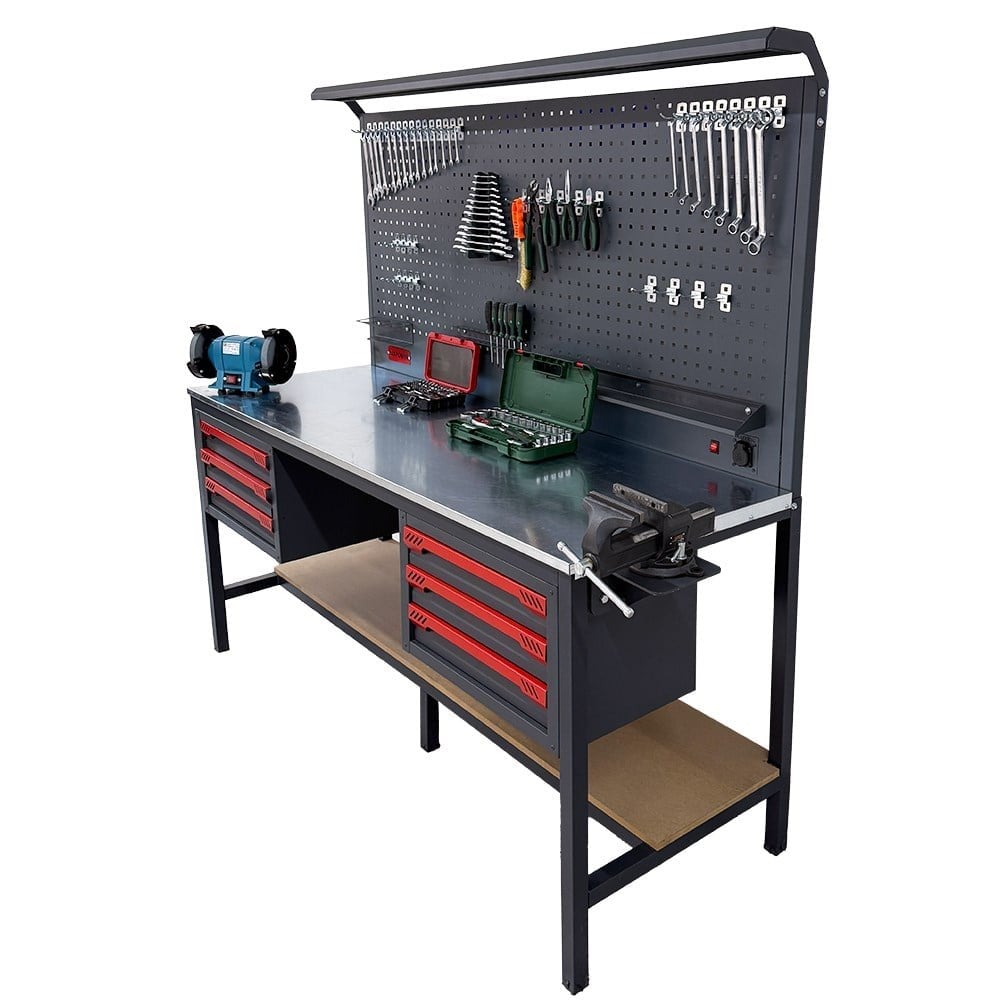 TAKPOWER 2 Metre Dolu Takım Tezgahı 6 Çekmeceli Pro