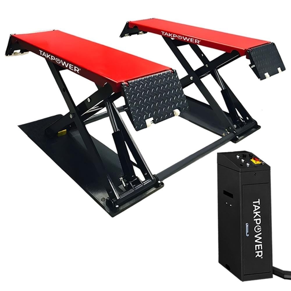 TAKPOWER 3.5 Ton Makaslı Hidrolik Araç Kaldırma Lifti 1 Metre 220 Volt