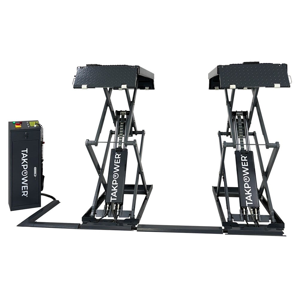 TAKPOWER 3.5 Ton Makaslı Hidrolik Araç Kaldırma Lifti 2 Metre