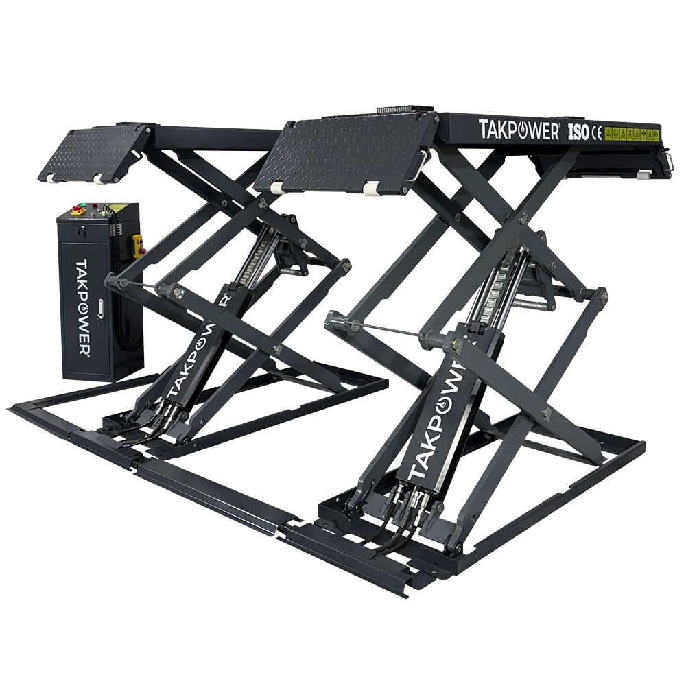 TAKPOWER 3.5 Ton Makaslı Hidrolik Araç Kaldırma Lifti 2 Metre