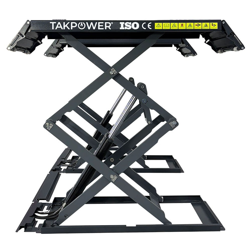 TAKPOWER 3.5 Ton Makaslı Hidrolik Araç Kaldırma Lifti 2 Metre