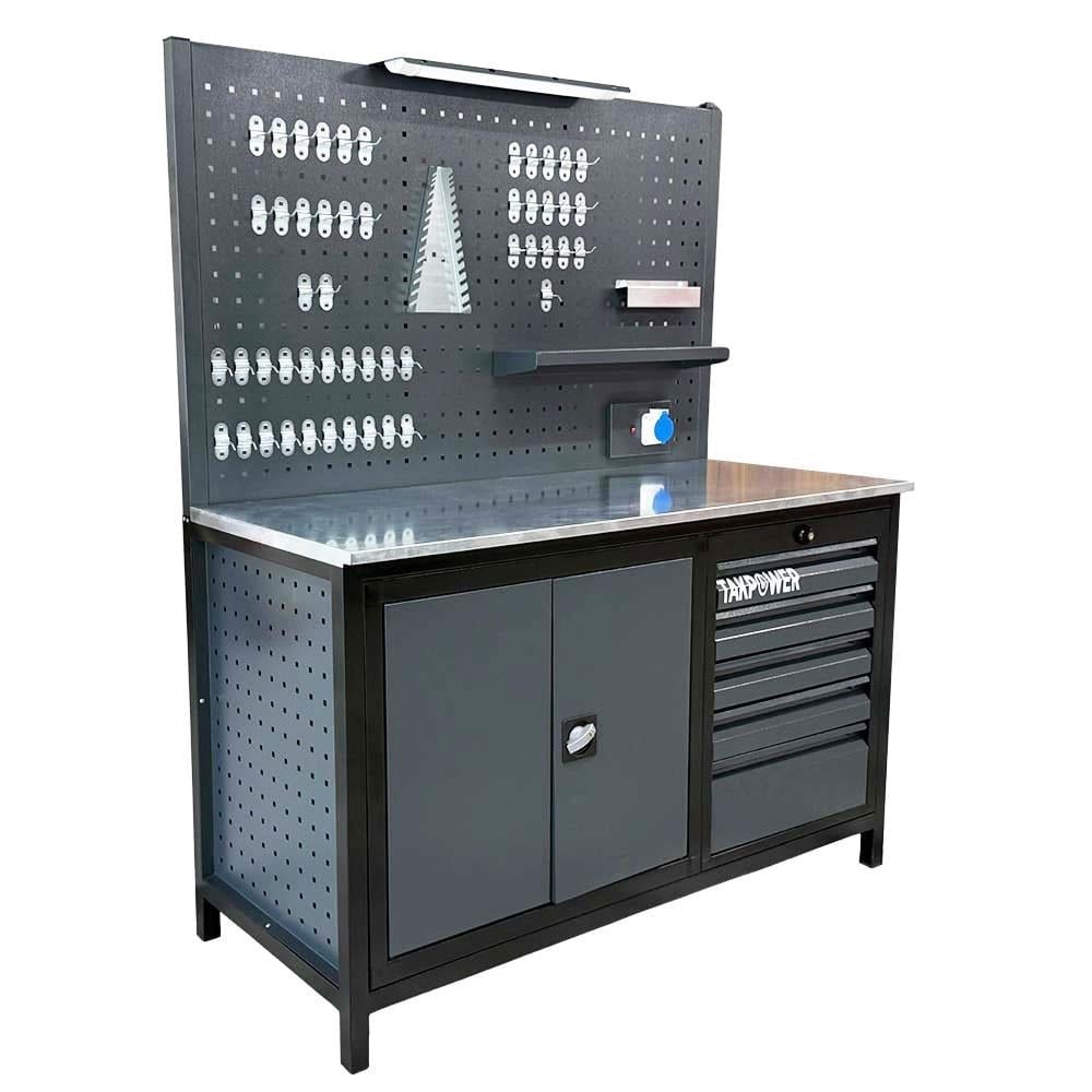 TAKPOWER TTR4417 1.5 Metre Takım Tezgahı 5 Çekmeceli 1 Dolaplı