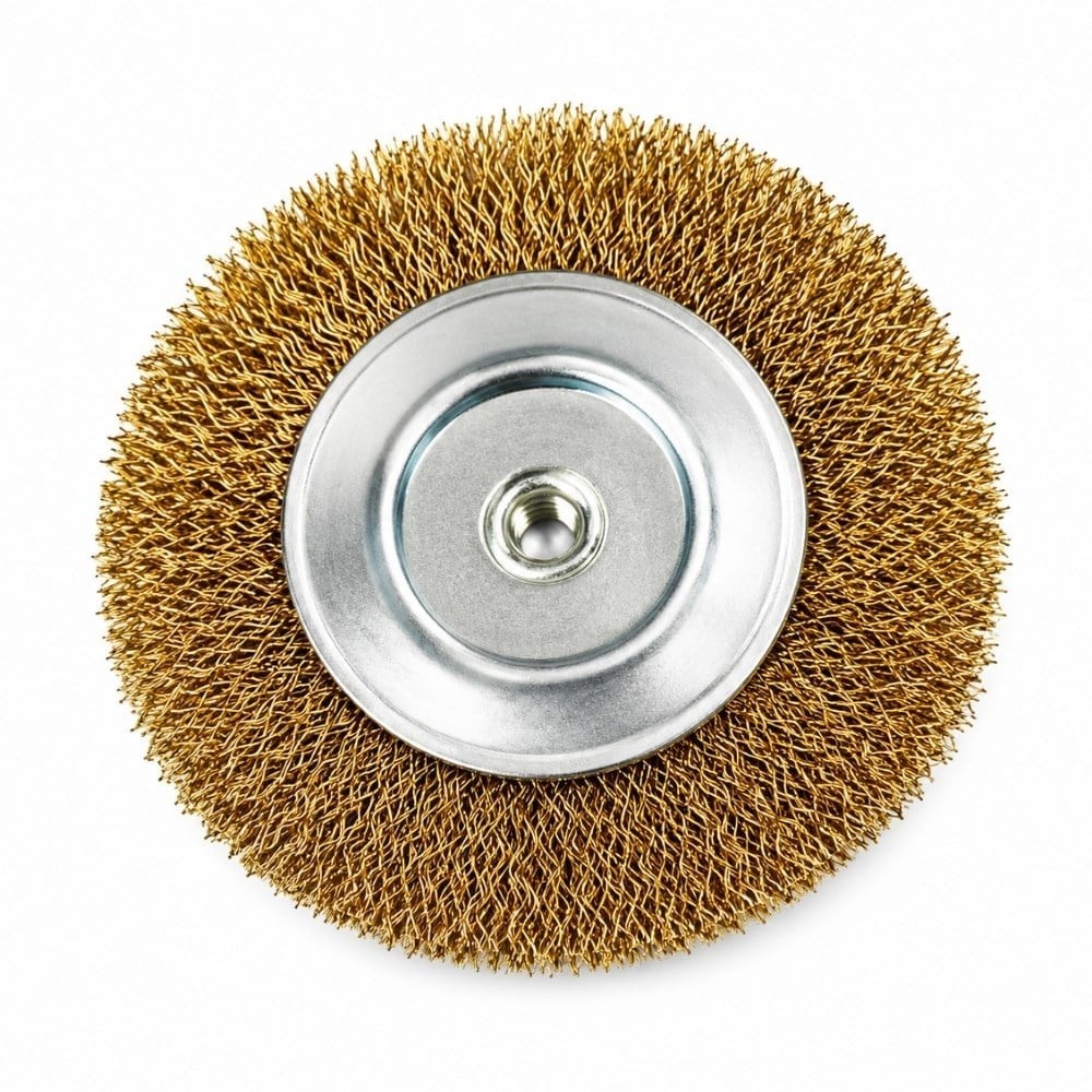 TOMAX Pimli Saçaklı Daire Tel Fırça 75 mm