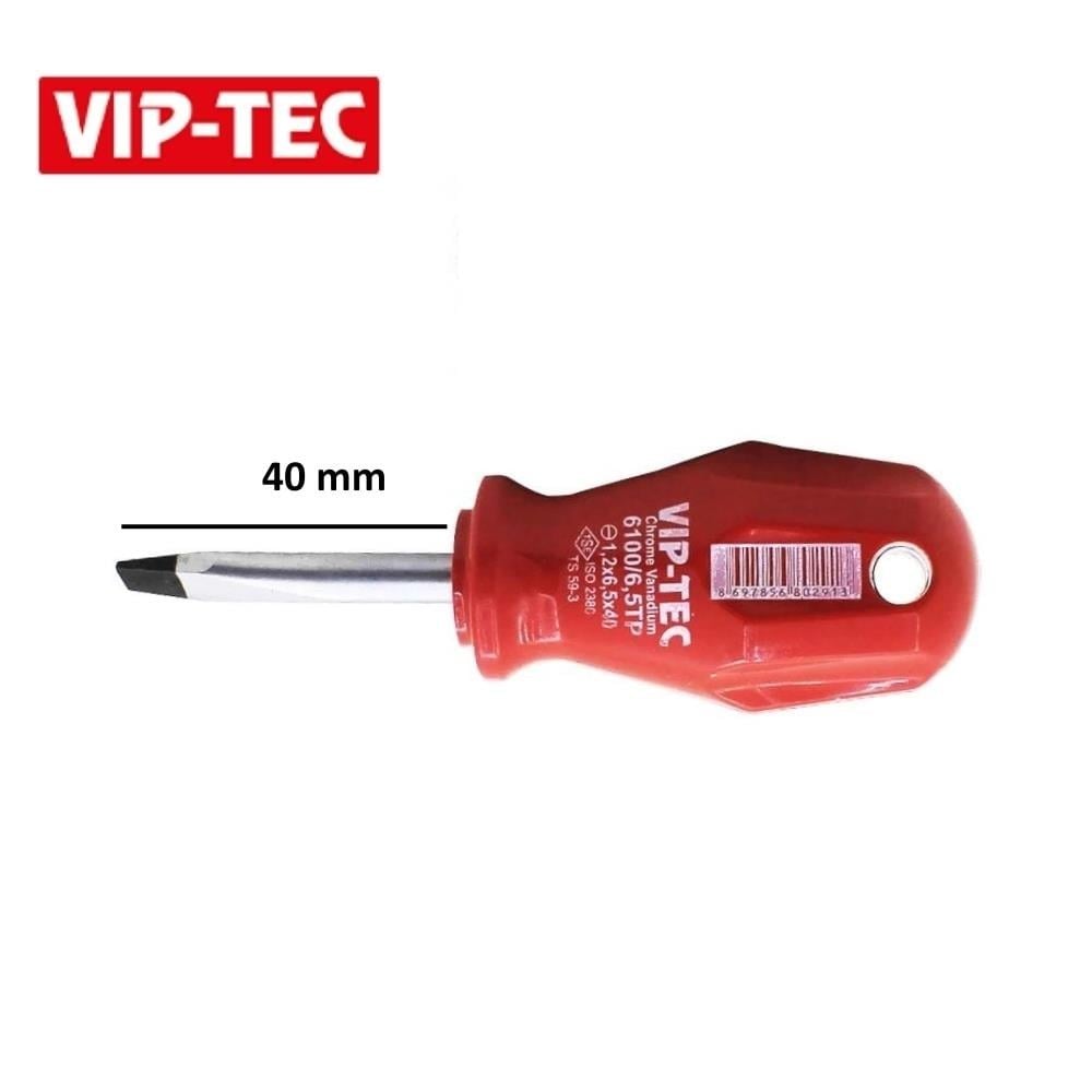 VIP-TEC Düz Uçlu Topaç Tornavida Power 6.5 x 40 mm