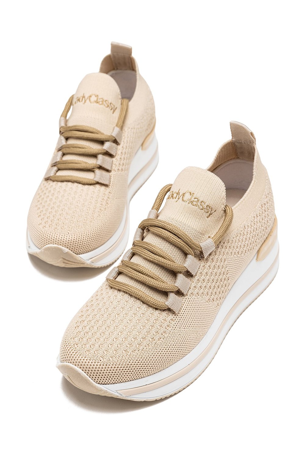 Kadın Ortopedik Taban Yazlık Triko Sneaker Hafif ve Rahat Günlük Spor Ayakkabı