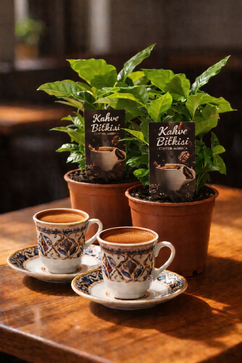 Kahve Bitkisi – Coffea arabica – 12 cm Saksı 2'li Set