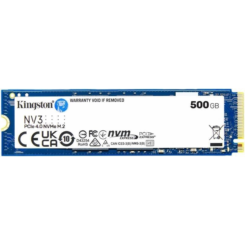 Kingston NV3 500GB M.2 2280 NVMe PCIe 4.0 SSD (5000-3000MB/s) SNV3S/500G