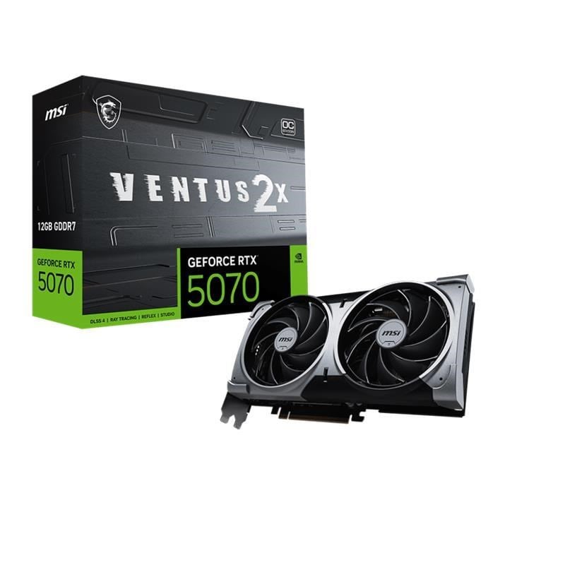 MSI GeForce RTX 5070 12GB VENTUS 2X OC GDDR7 192Bit Ekran Kartı (RTX5070-12GB-VENTUS2XOC)