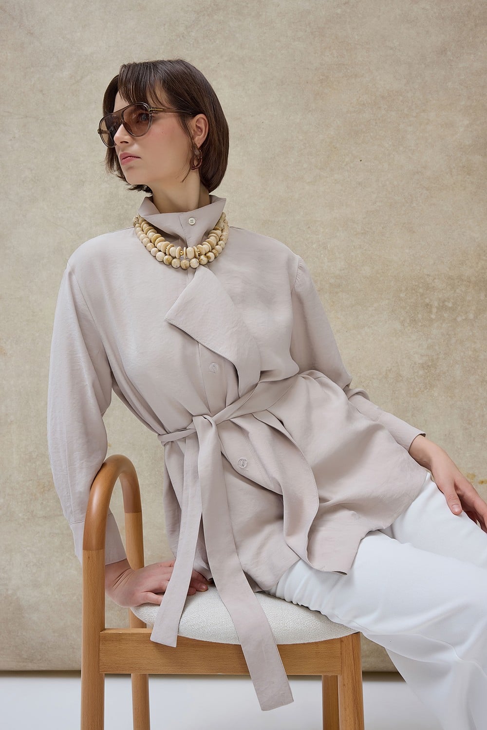 Vizon Liora Ceket Yaka Gömlek 