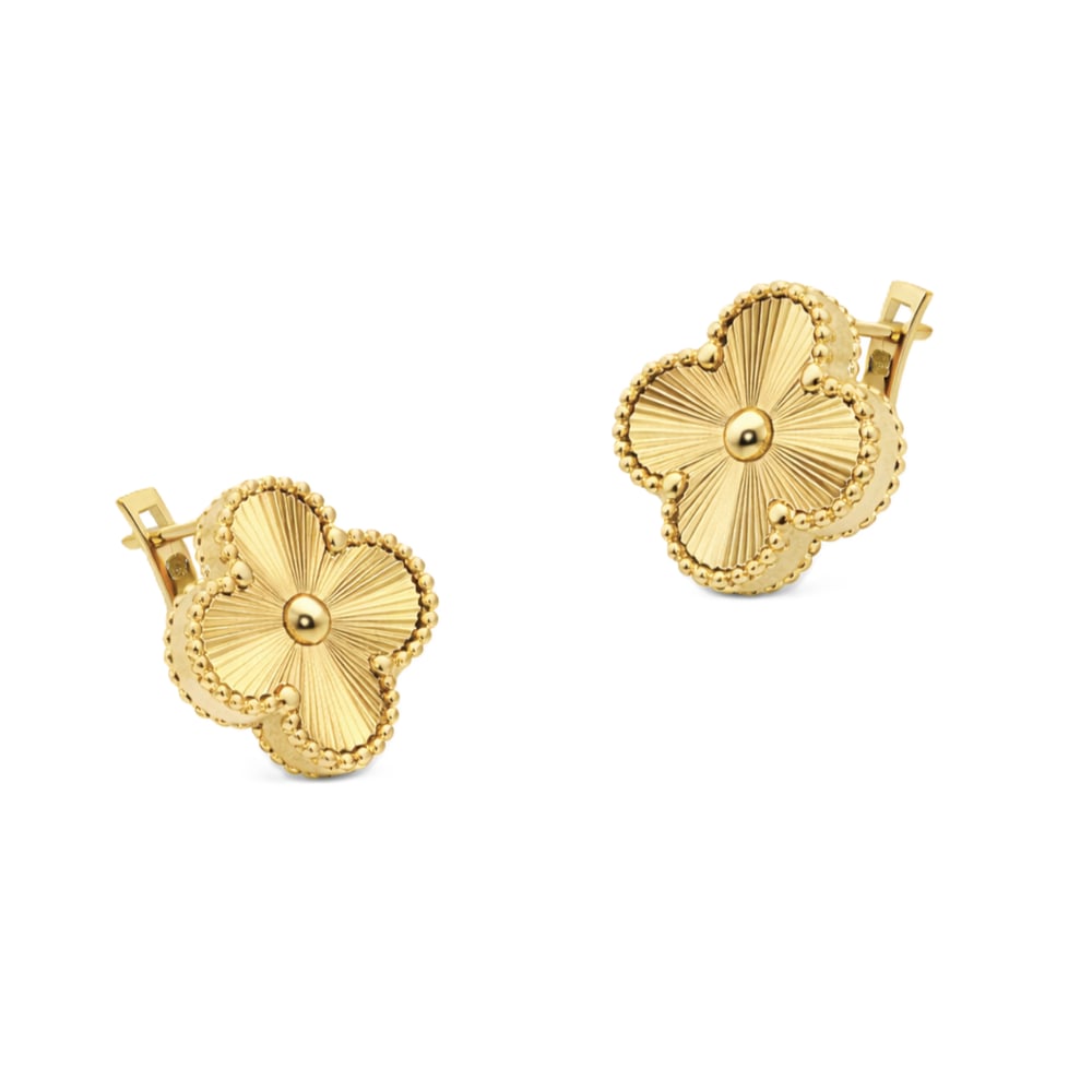 14 Ayar Altın Van Cleef Model Küpe