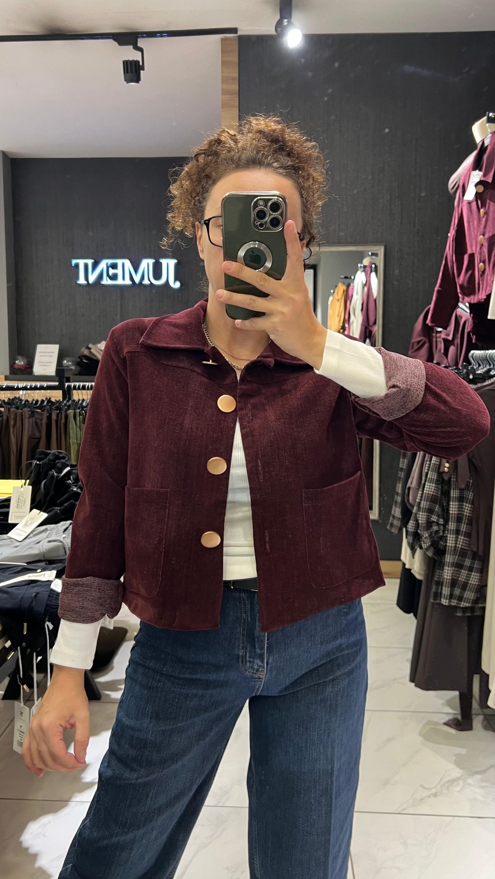 DÜĞME DETAYLI CEKET BORDO