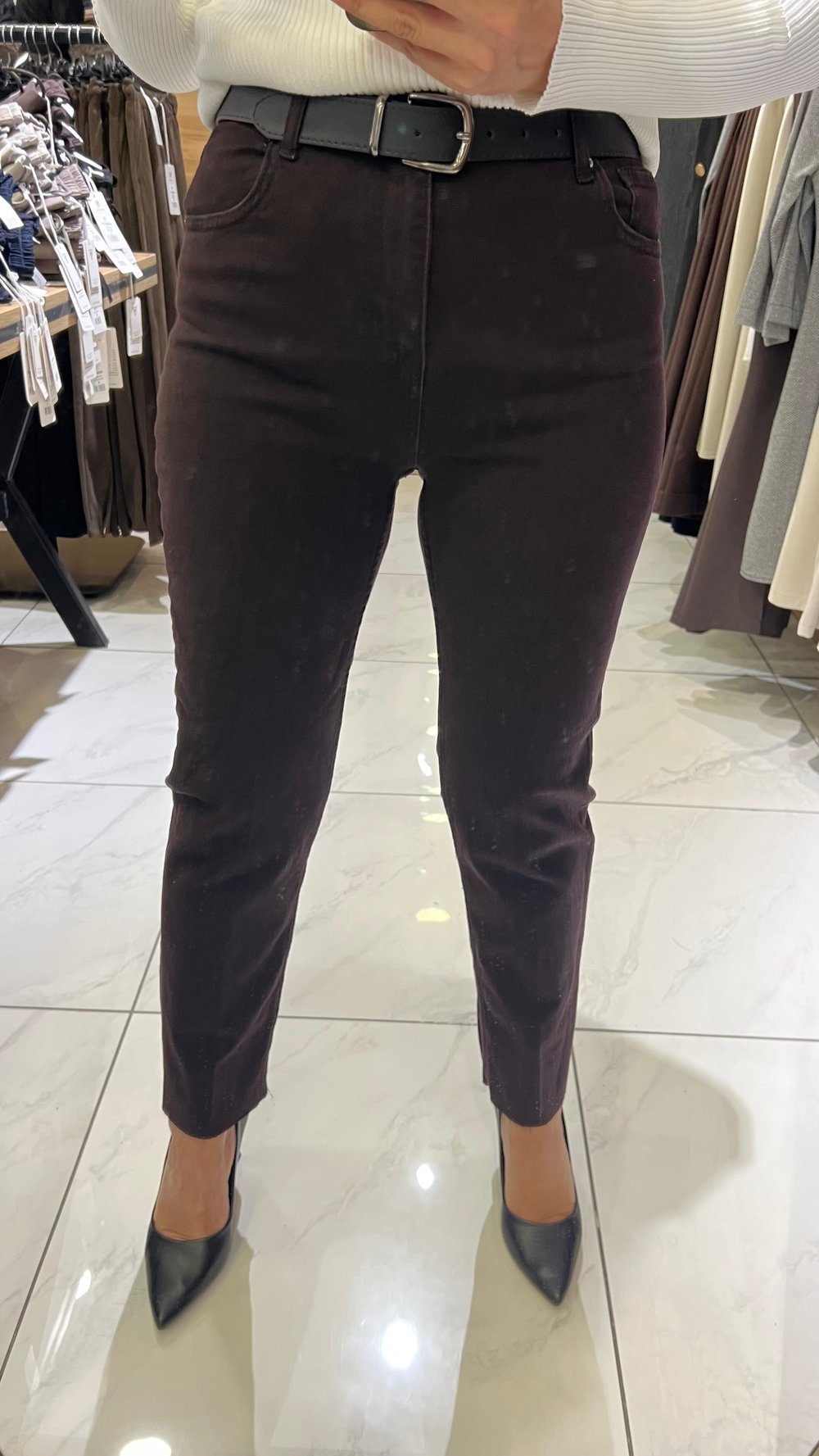 KEMERLİ JEAN PANTOLON MÜRDÜM