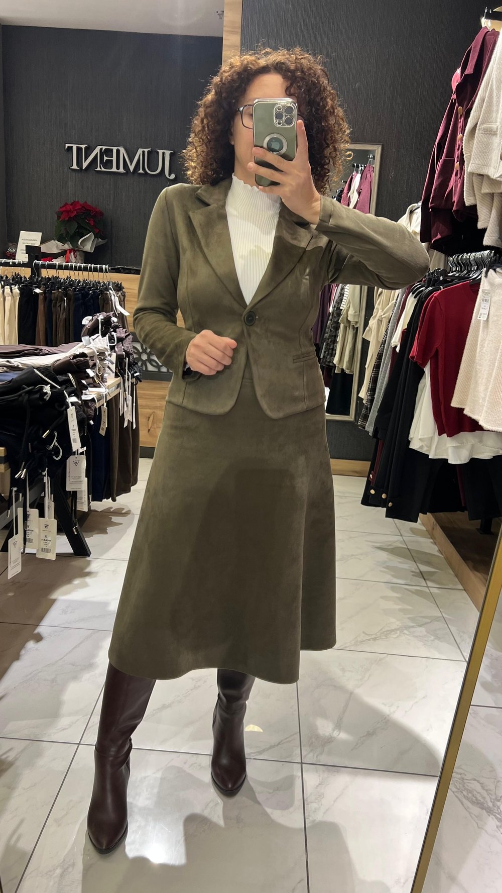 KISA BOY SÜET CEKET HAKİ