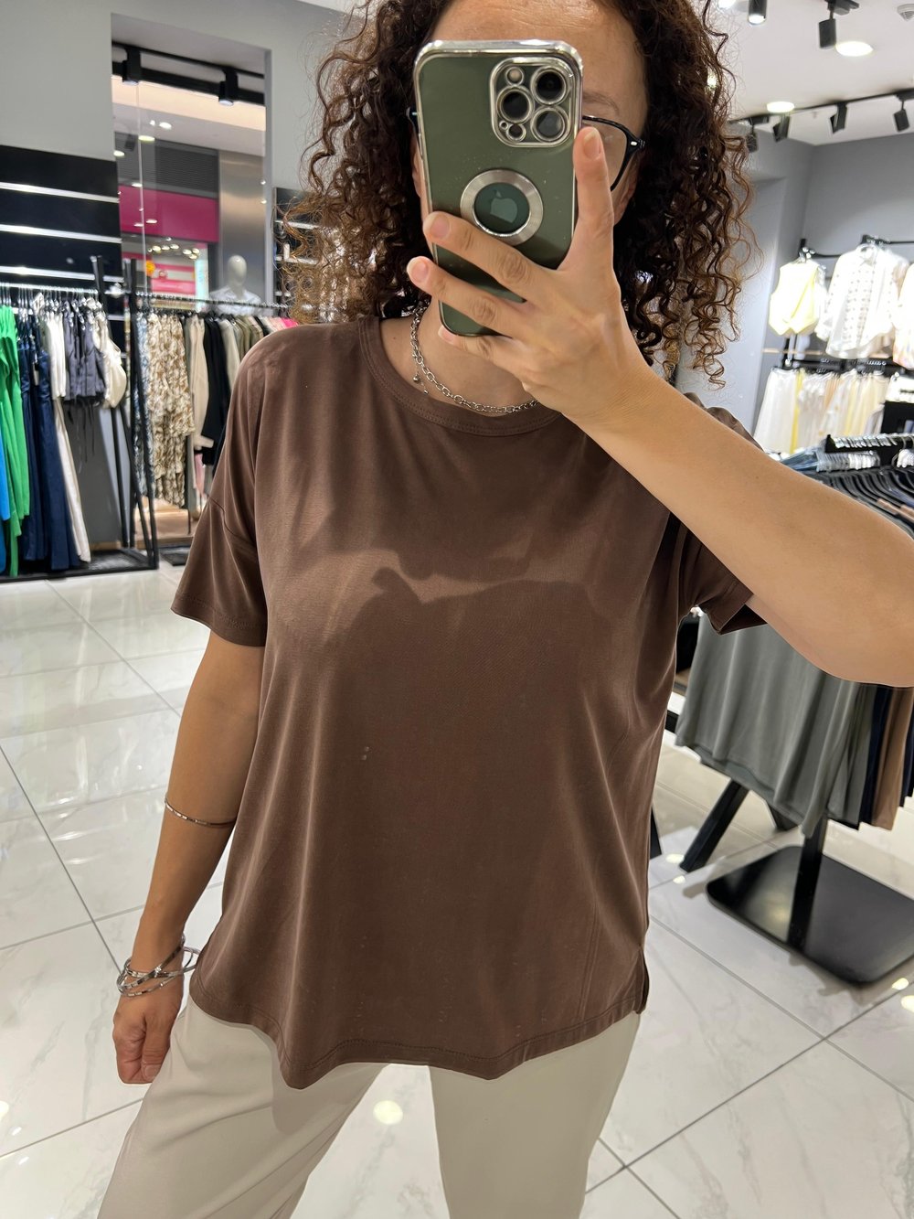 MODAL KUMAŞ SIFIR YAKA TSHIRT