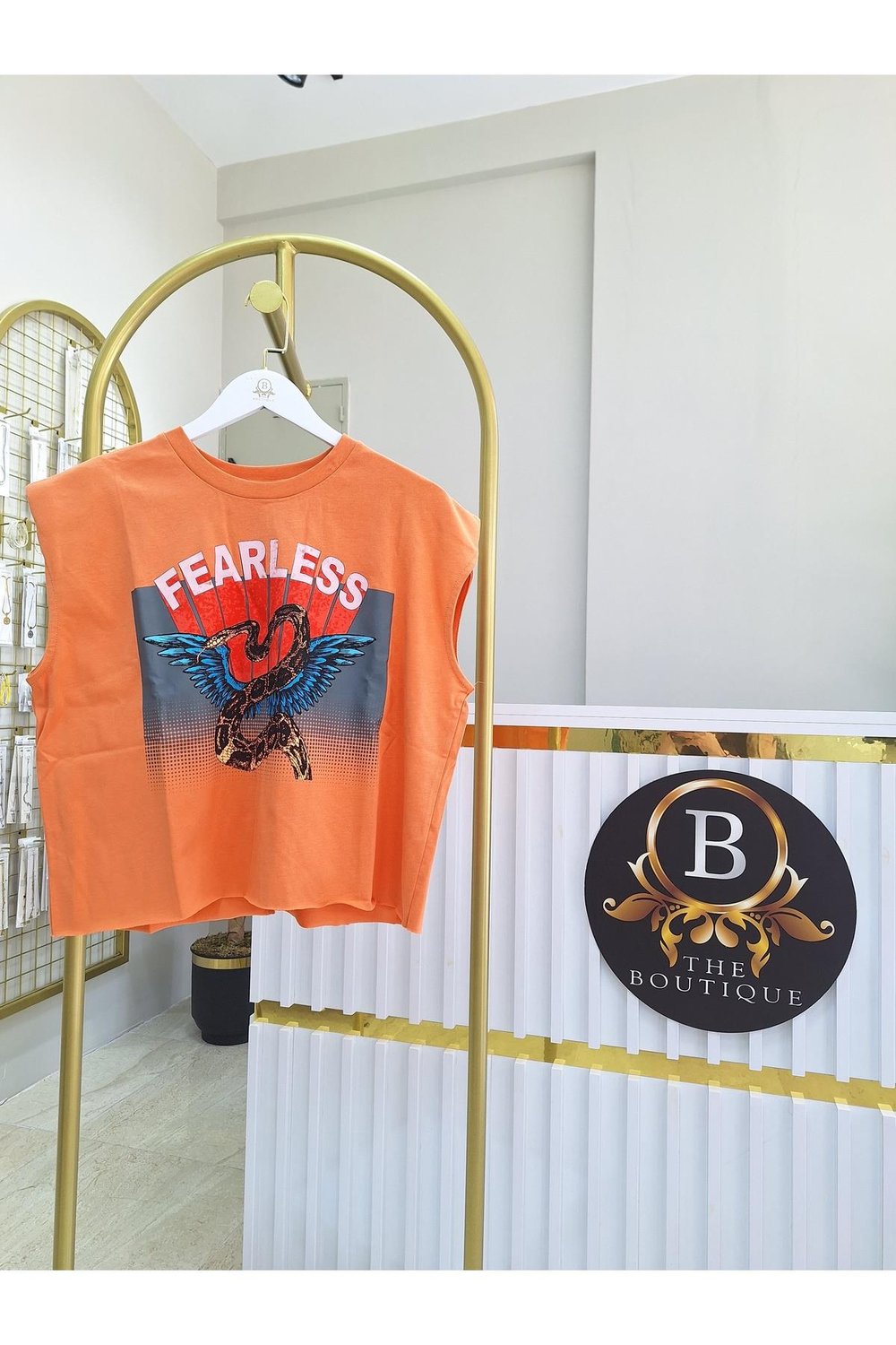 Vatkalı Fearless Tshırt Orange