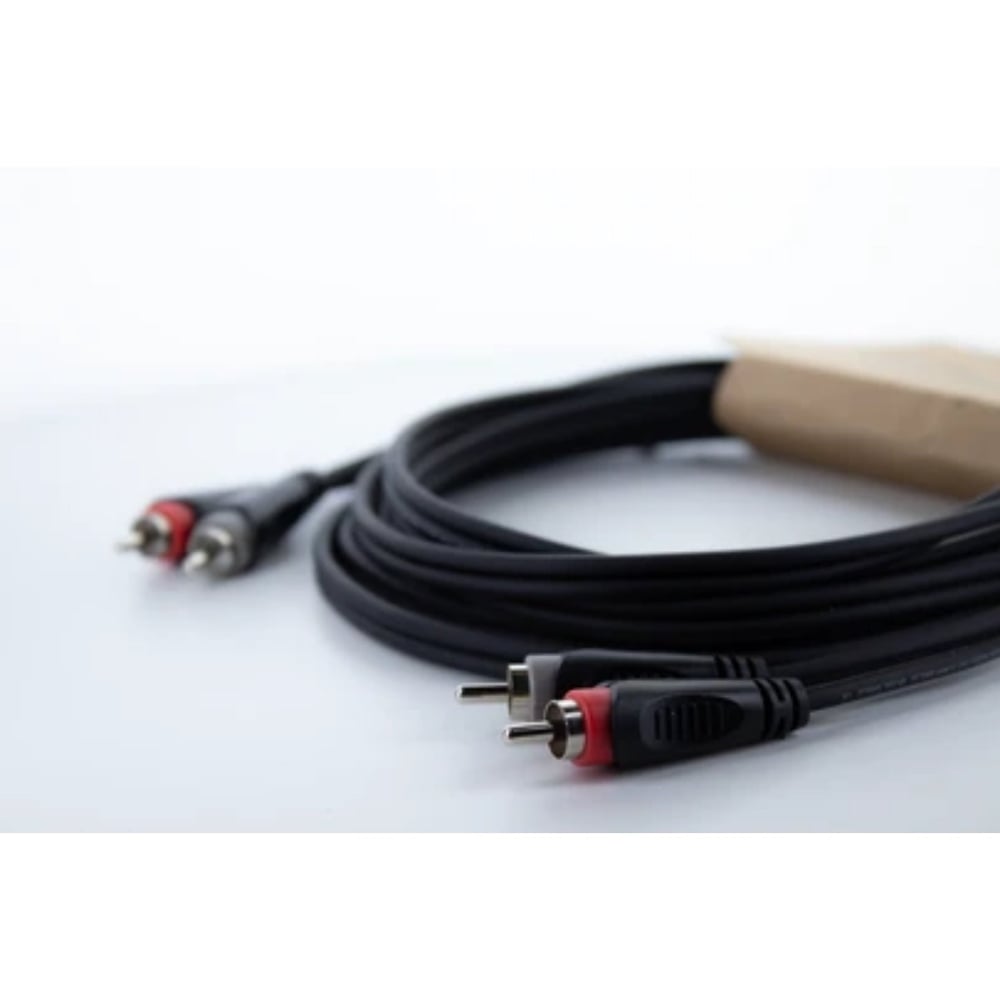 Cordial Cable EU 6 CC Stereo 2x RCA - 2x RCA Ses Kablosu (6m, Siyah)