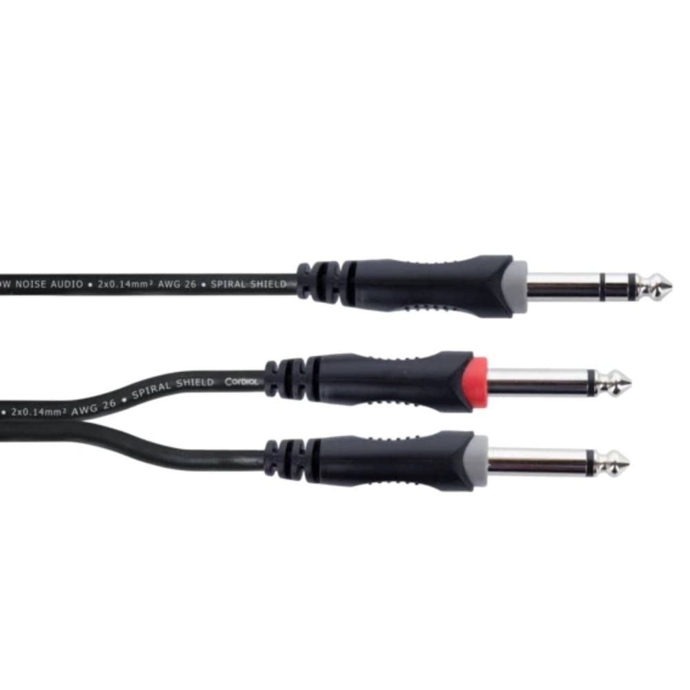 Cordial Cable EY 1.5 VPP 6.3mm Stereo Jack - 2x 6.3mm Mono Jack Y-Adaptör Kablosu (1.5m)