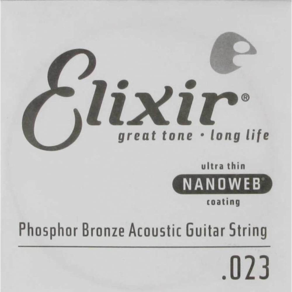 Elixir 14123 Nanoweb Phosphor Bronze Tek Akustik Gitar Teli (23)