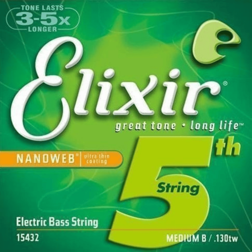 Elixir 15432 Nanoweb Medium Tek Bas Gitar Teli (130)