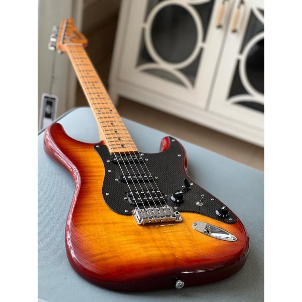 Soloking MS-1 FM Artisan with Flame Maple Neck in Honeyburst Special Run Jescar W/Hardcase