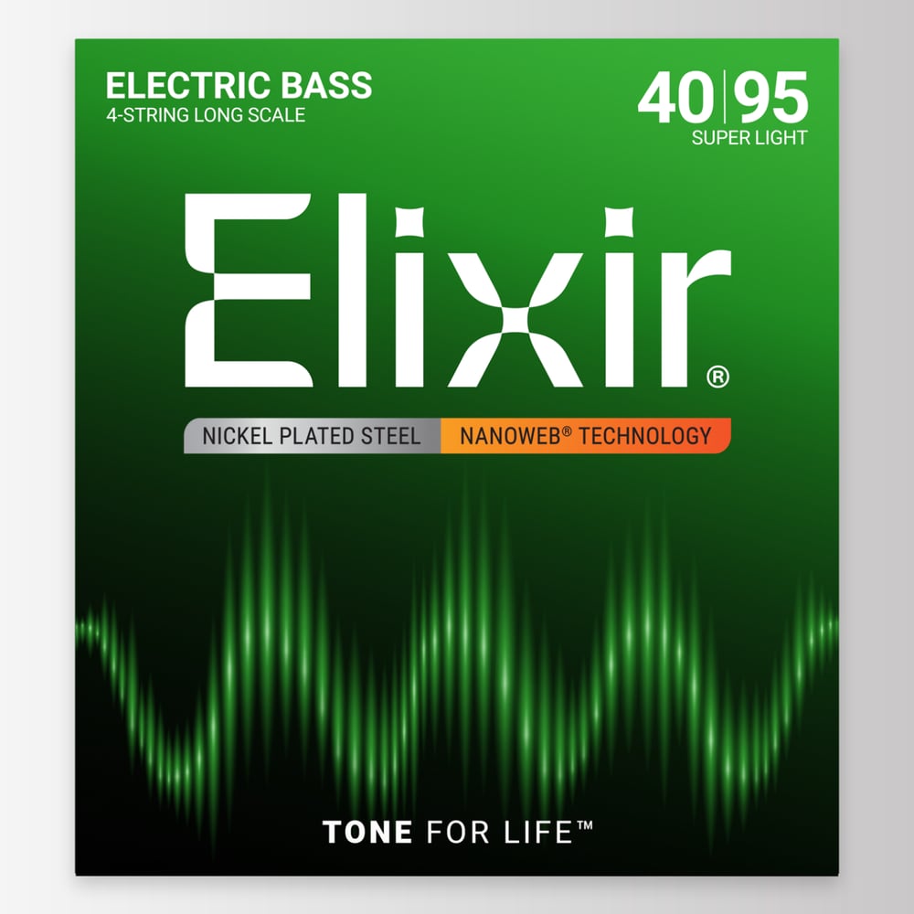Elixir 14002 Nanoweb Super Light 4 Telli Bas Gitar Teli (40-95)