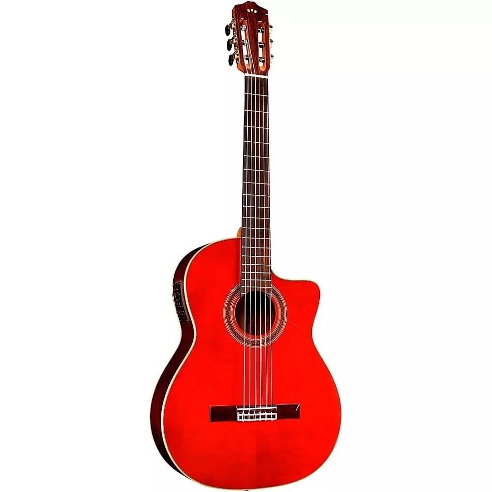 Cordoba GK Studio Negra Flamenco Elektro Klasik Gitar - Wine Red