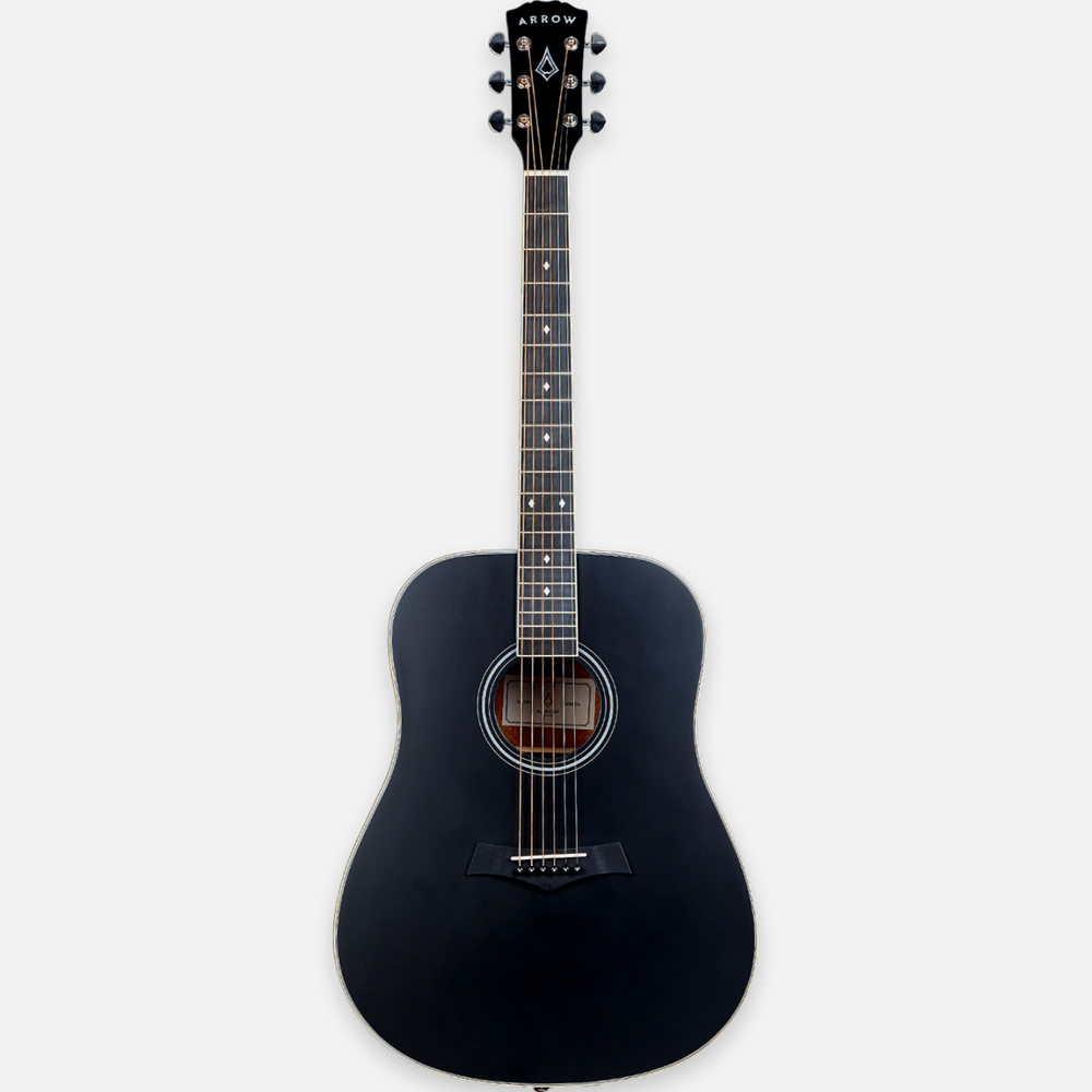 Arrow Silver D BLK Black  acoustic guitar