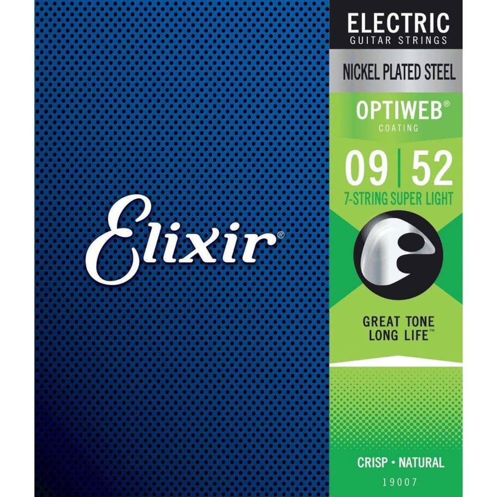 Elixir 19007 Optiweb Super Light 7 Telli Elektro Gitar Teli (9-52)