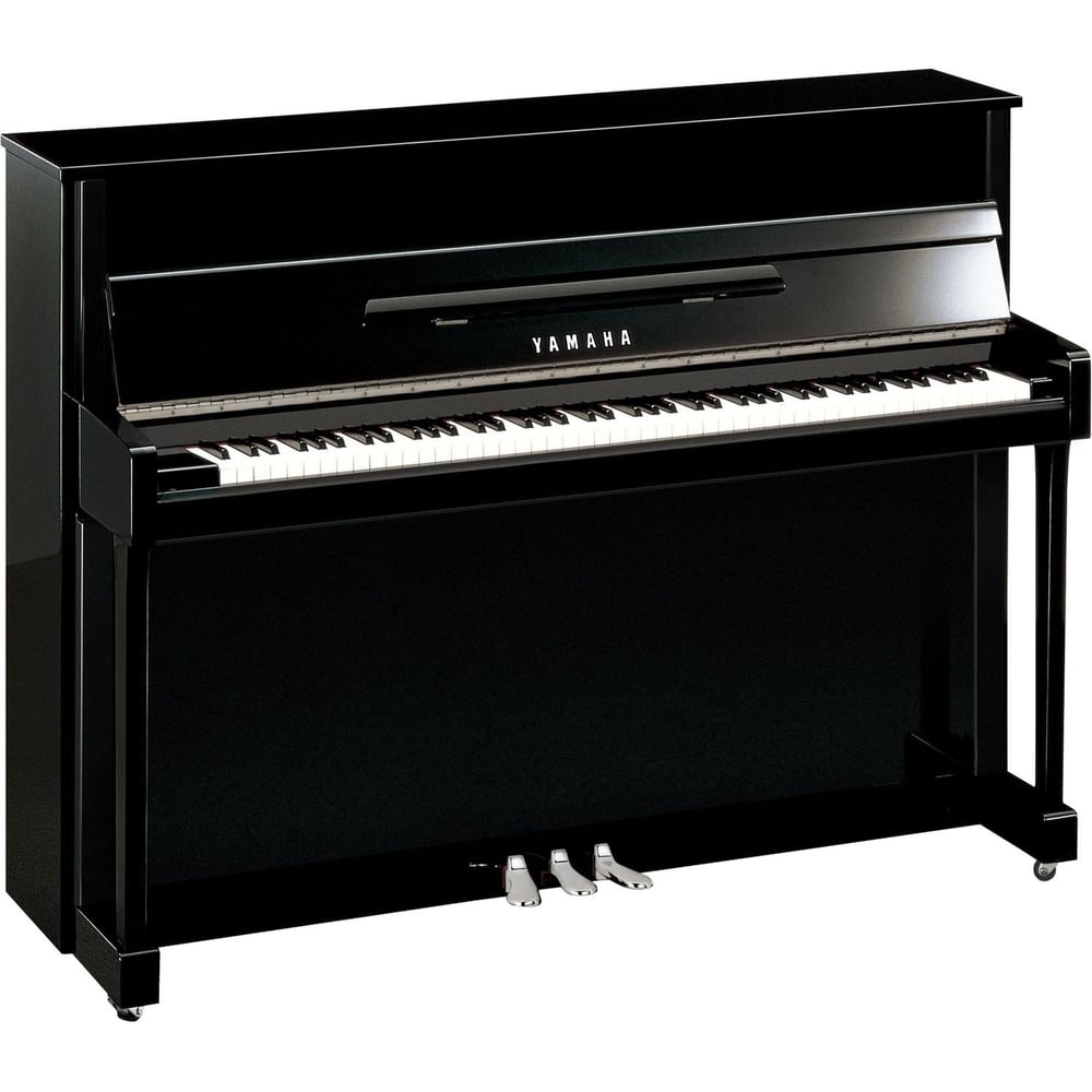 Yamaha B2ESC3PEC Chrome Edition Silent Akustik Duvar Piyanosu - Parlak Siyah
