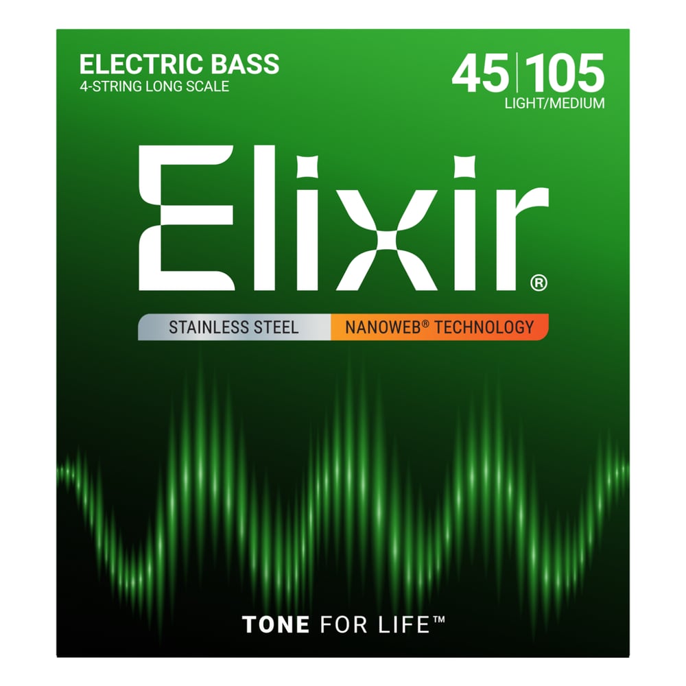 Elixir 14677 Nanoweb Medium 4 Telli Bas Gitar Teli (45-105)