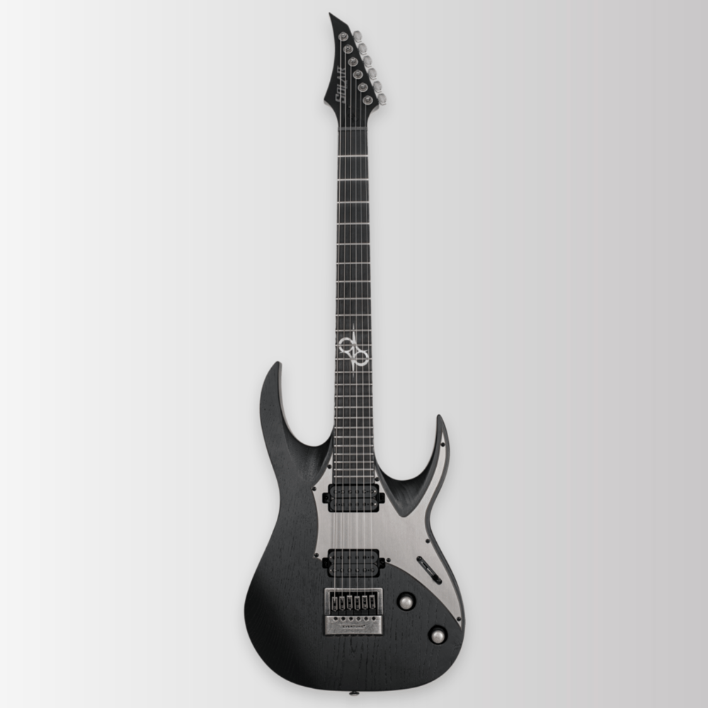 SOLAR A1.6DBOP – Black Open Pore Matte with Aluminum Pickguard