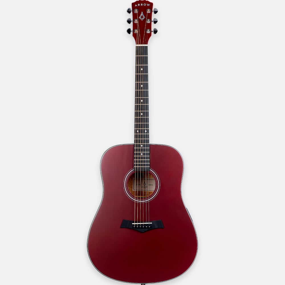 Arrow Silver D WR Wine Red   acoustic guitar