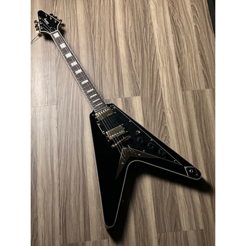 Soloking FV Custom in Black Beauty with Gold Hardware JESCAR W/Gigbag