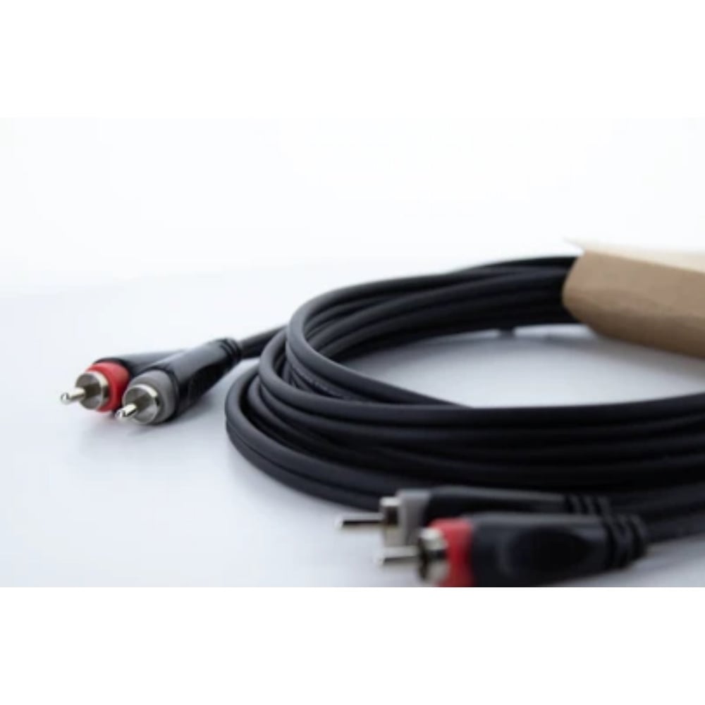 Cordial Cable EU 3 CC Stereo 2x RCA - 2x RCA Ses Kablosu (3m, Siyah)