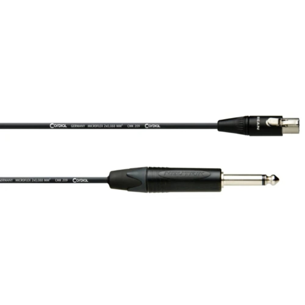 Cordial Cable CPI 1 FP-RT 3 Mini XLR - 6.3mm Jack Telsiz Gitar Kablosu (1m)