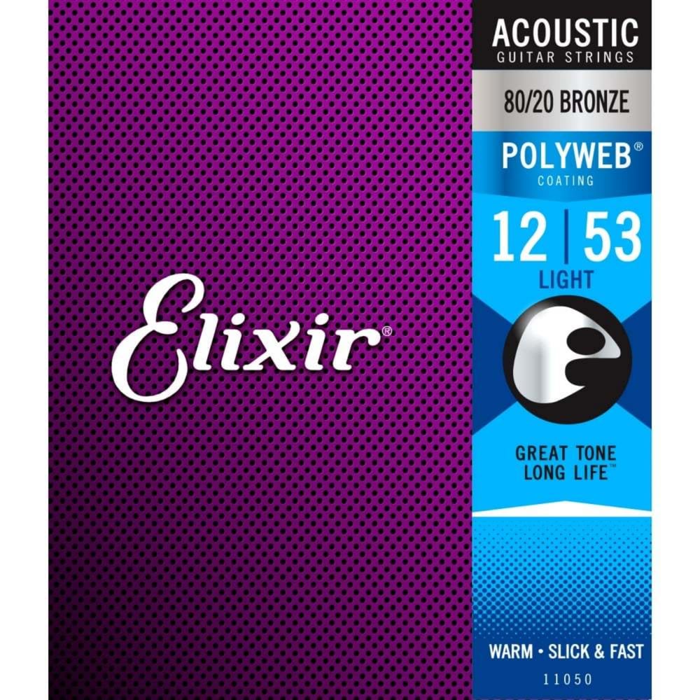 Elixir 11050 Polyweb Bronze Light Akustik Gitar Teli (.012-.053)