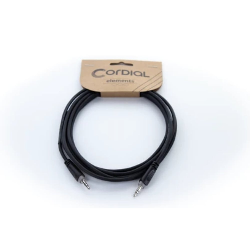 Cordial Cable ES 1 WW 3.5mm Stereo Mini Jack Kablosu (1m, Siyah)