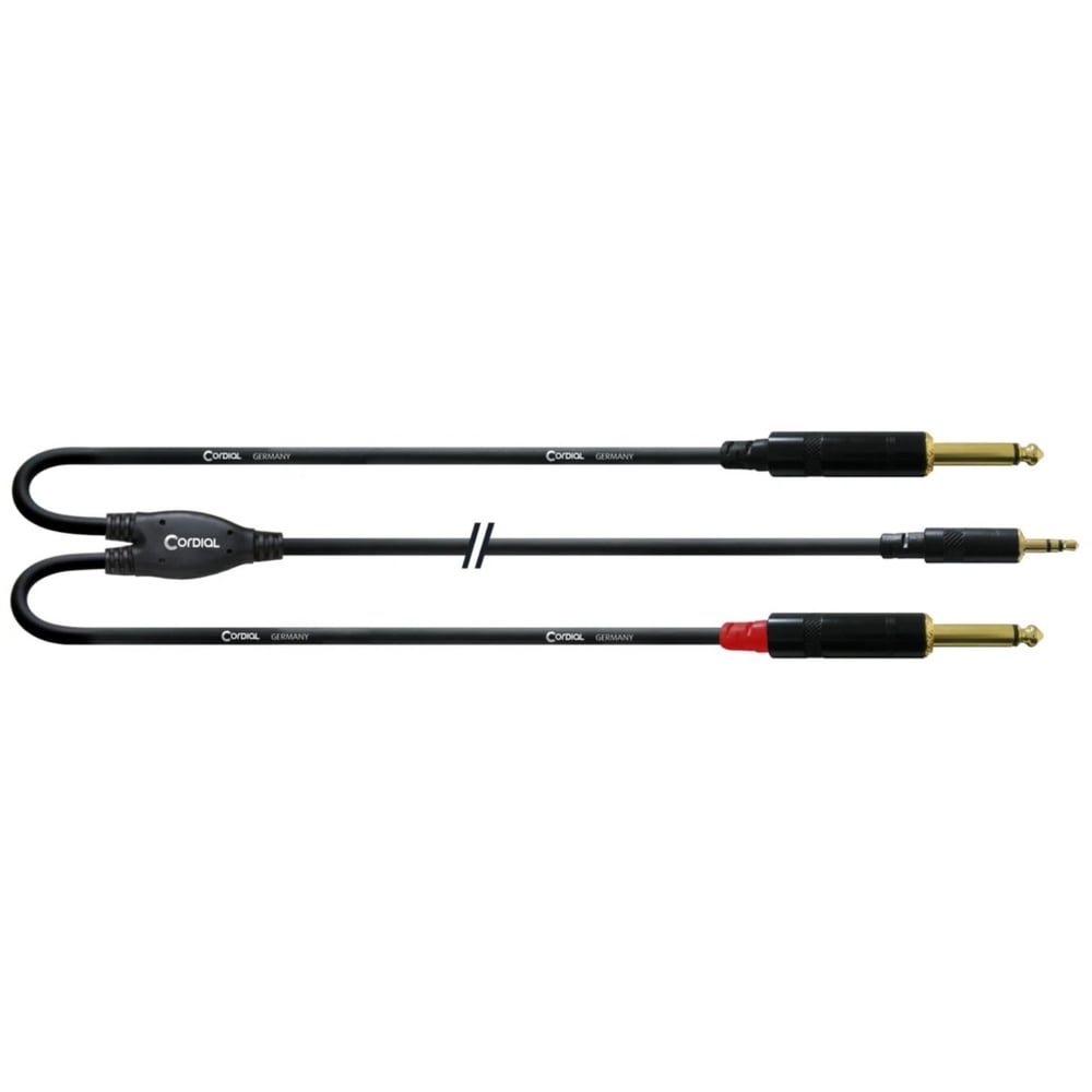 Cordial Cable CFY 1.5 WPP Stereo Y-Adaptör Kablosu (1.5m, Siyah)