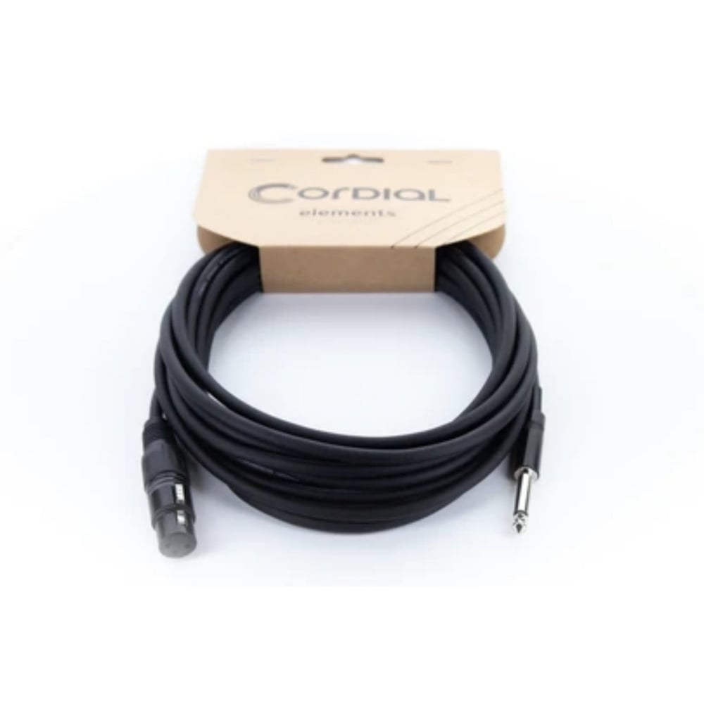 Cordial Cable EM 5 FP XLR Dişi - 6.3mm Mono Jack Kablosu (5m, Siyah)