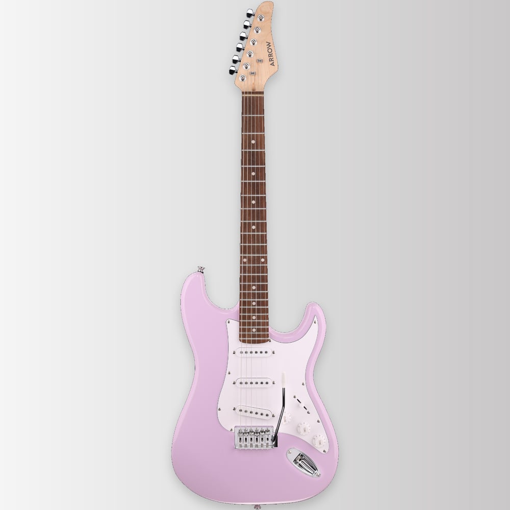 Arrow Tonecaster ST 111 Bubblegum Rosewood/White