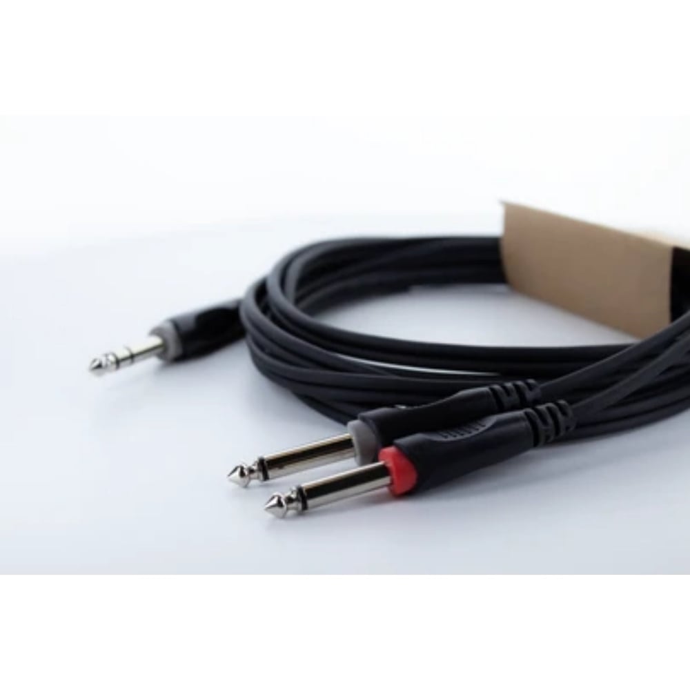 Cordial Cable EY 3 VPP 6.3mm Stereo Jack - 2x 6.3mm Mono Jack Y-Adaptör Kablosu (3m)
