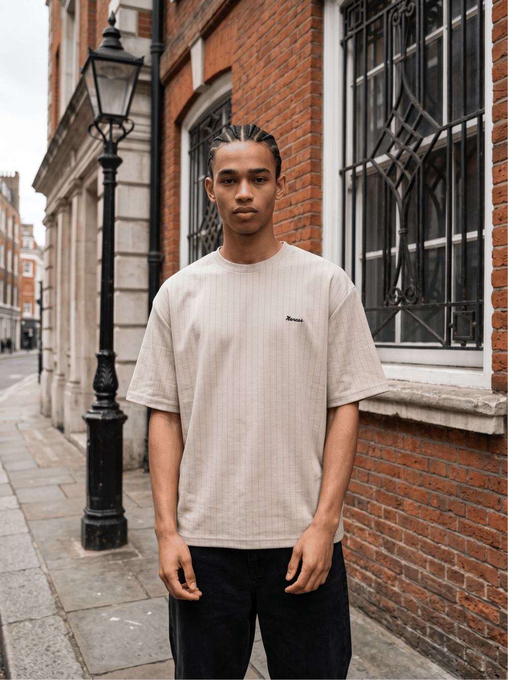 Oversize Bisiklet Yaka T-Shirt