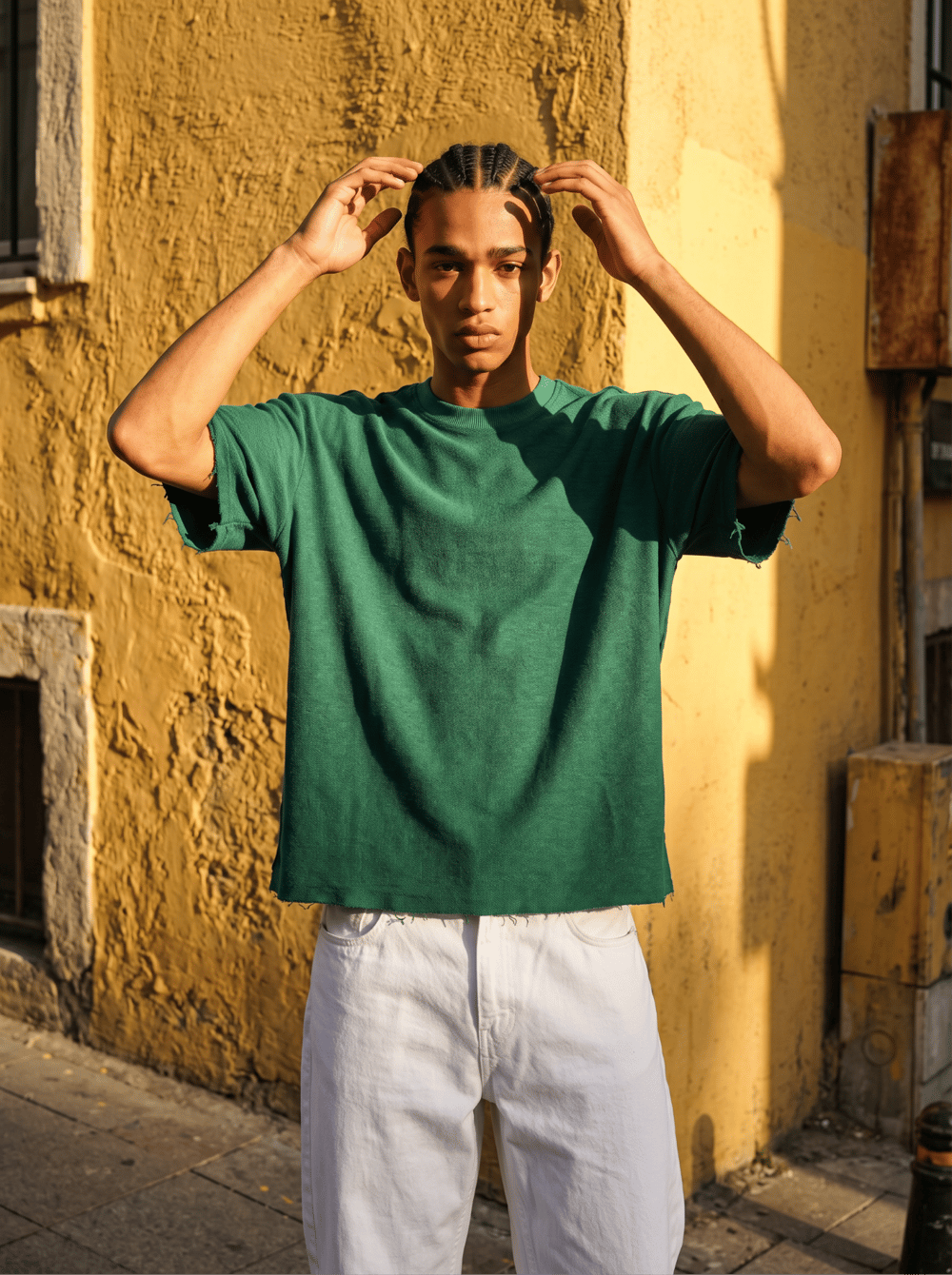 Oversize Bisiklet Yaka T-Shirt
