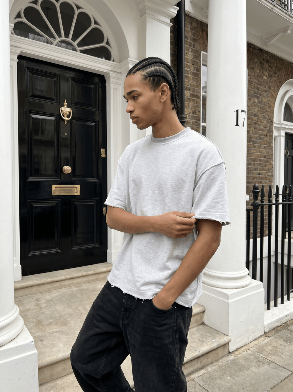 Oversize Bisiklet Yaka T-Shirt