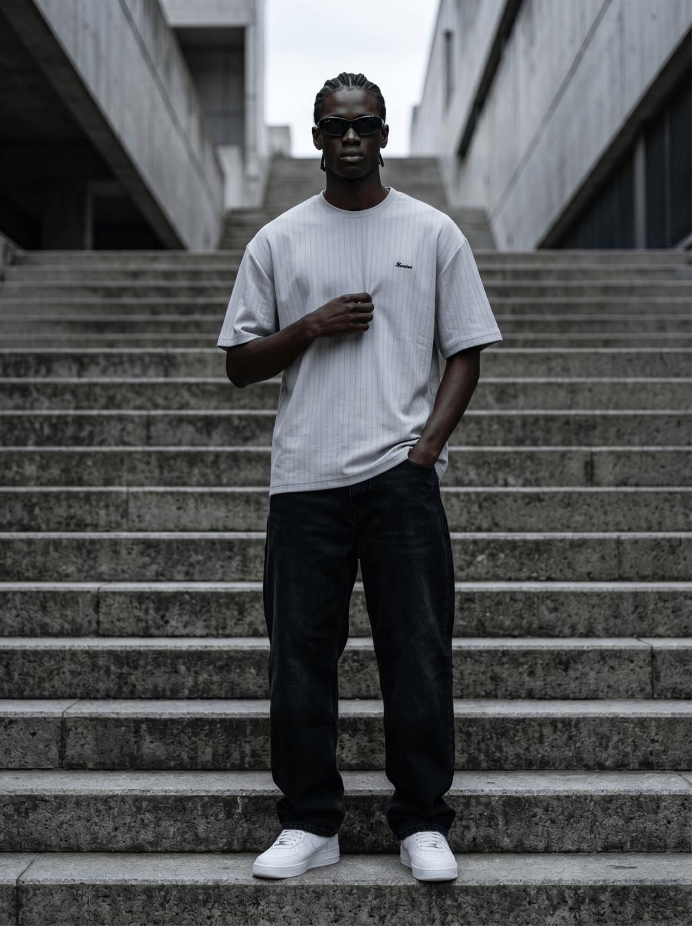 Oversize Bisiklet Yaka T-Shirt