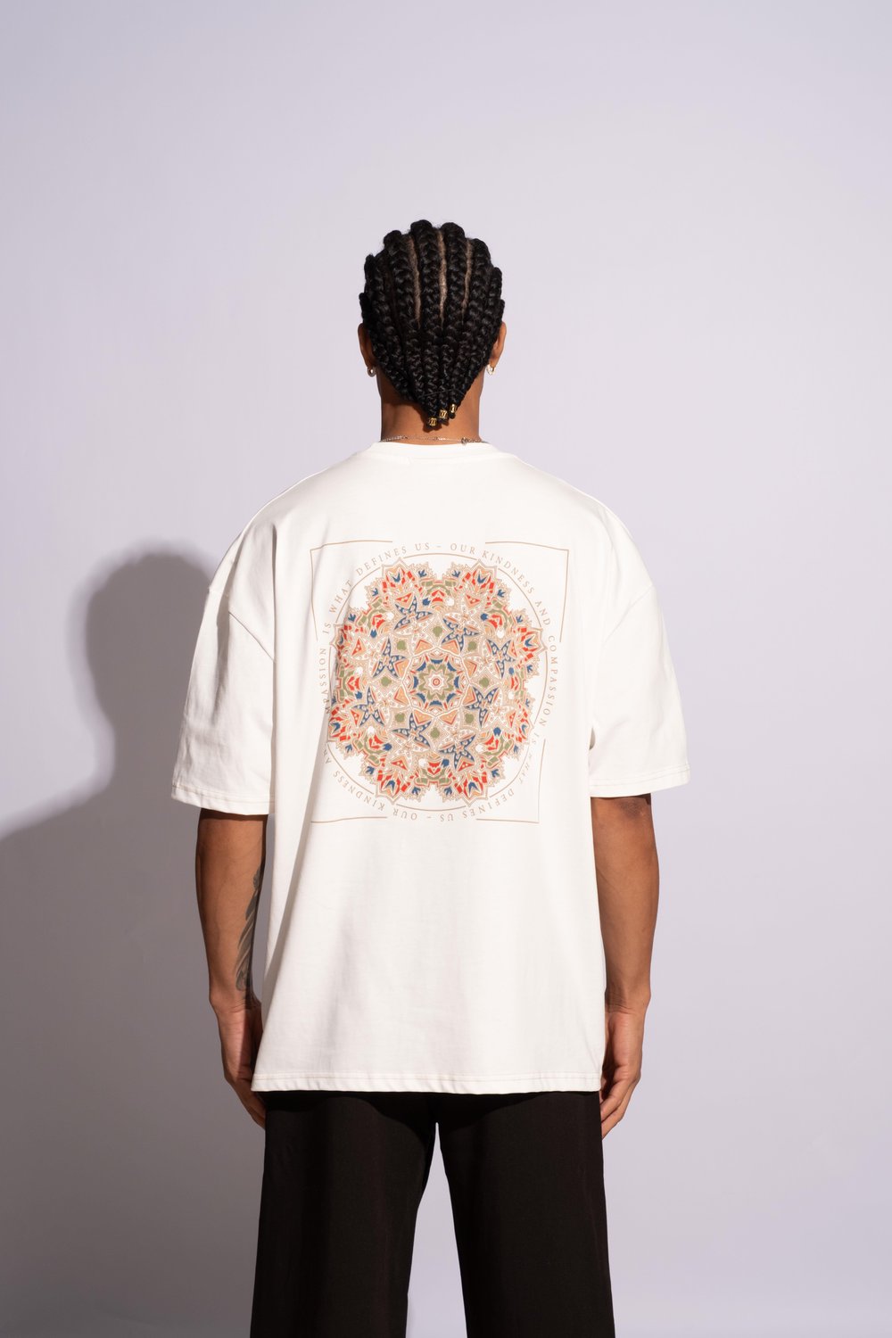 Erkek Oversize Mandela Beyaz